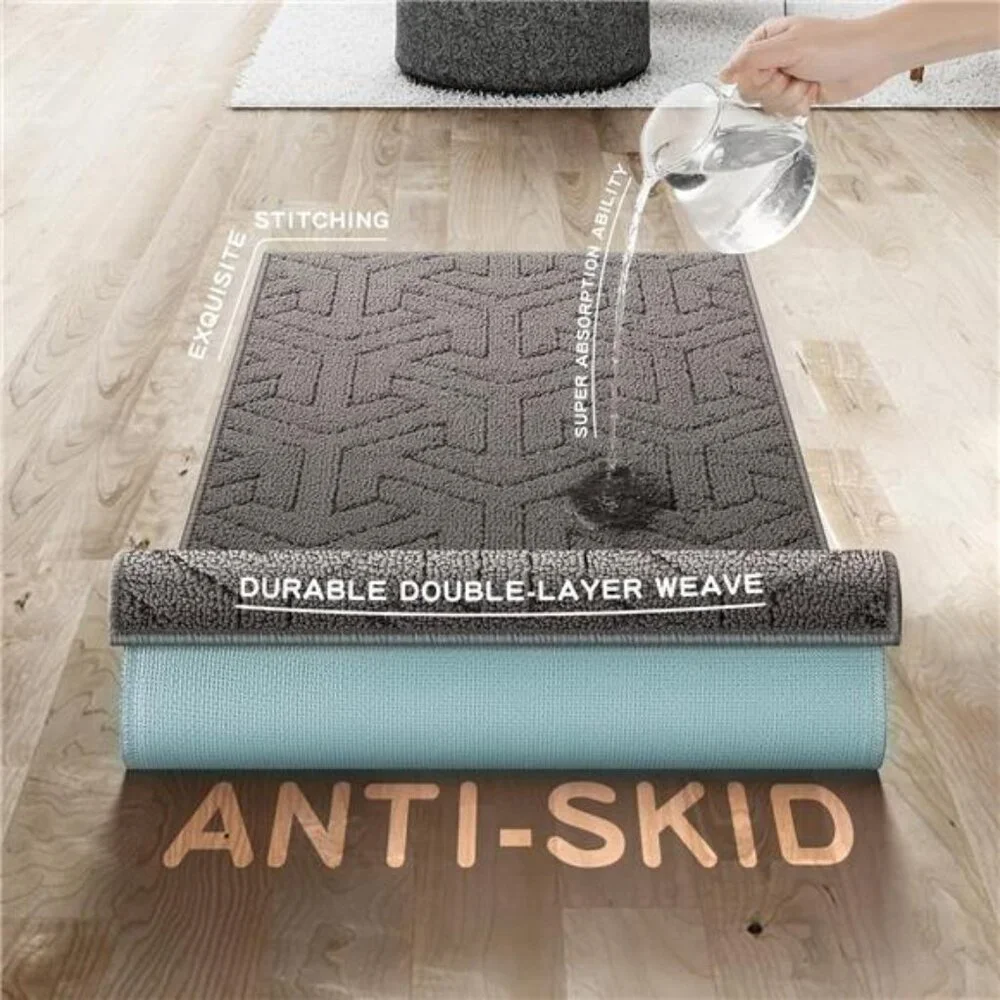 Door Mat, Front Doormats, Non-Slip Entryway Mats Resist Dirt, Washable Low Pile